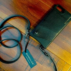 Elegant Bandolier Luxury Leather iPhone Case / Sling for iPhone 6+, 7+, 8+